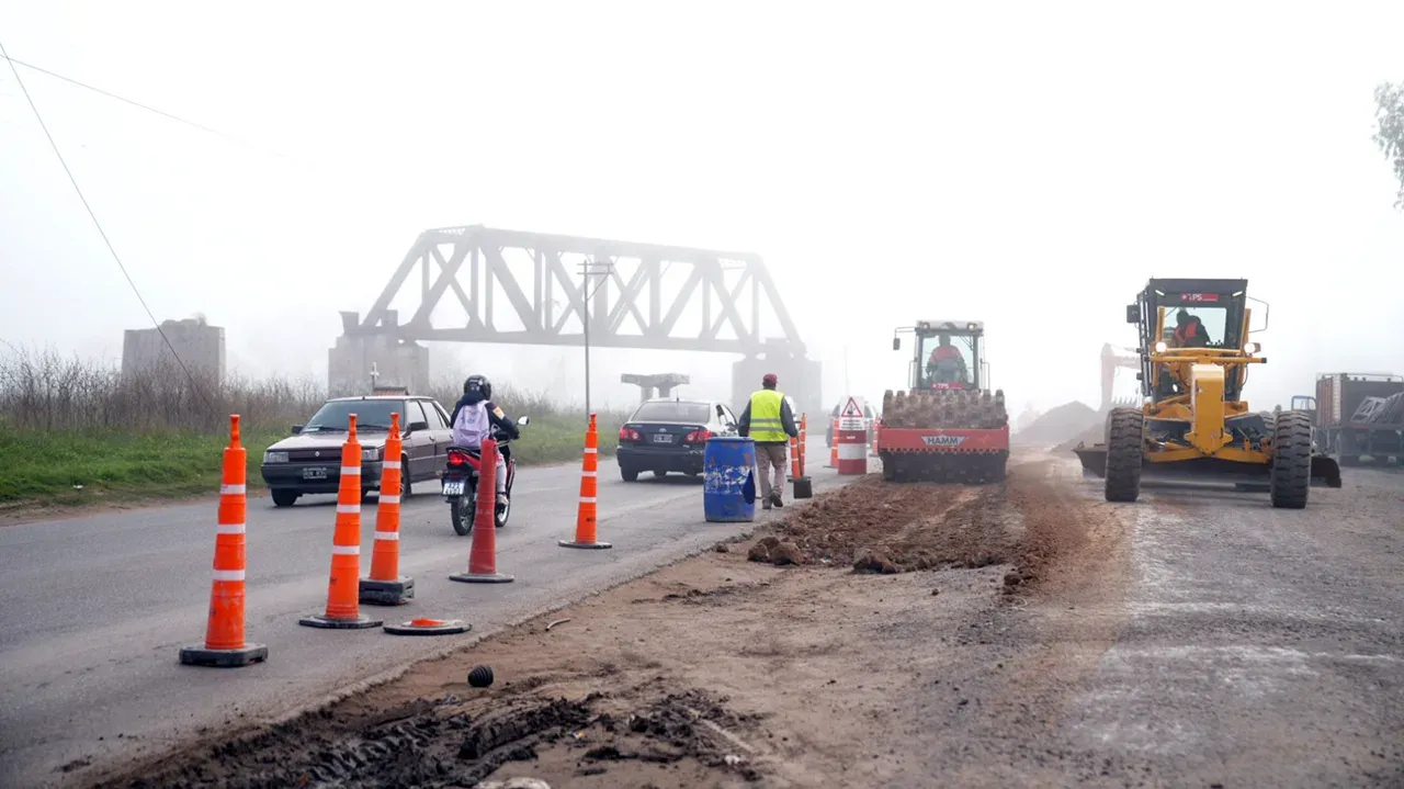 Reactivan la obra de la Ruta Nacional 40 en el límite entre Merlo y Marcos Paz